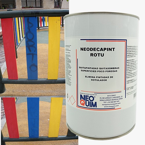 Decapante líquido para pintadas de rotulador en fachadas