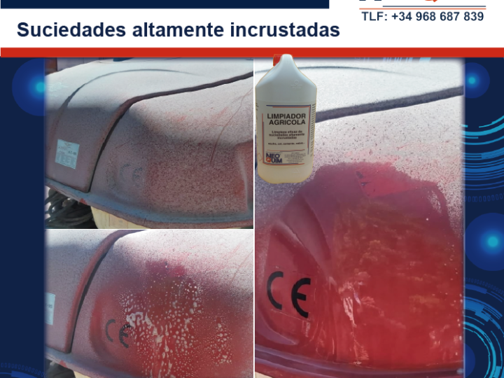 Descaling cleaner for agricultural machinery and phytosanitary residues
