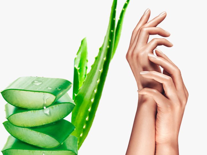 Gel hidroalcoholico con aloe vera con higiene de manos
