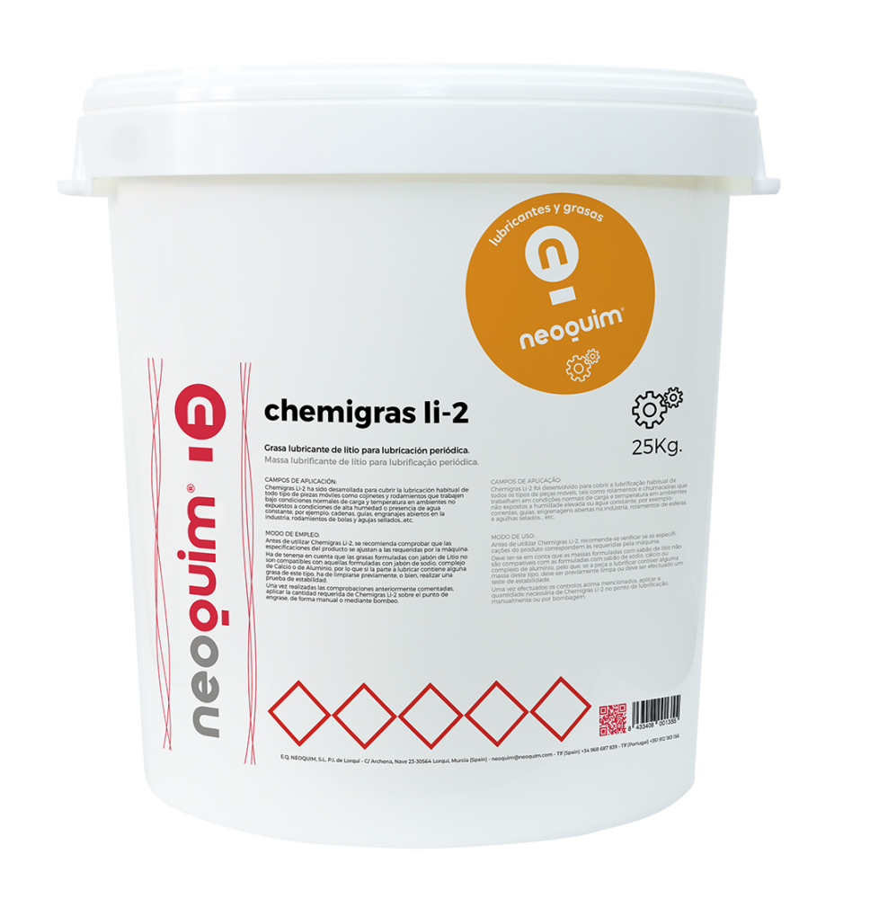 Grasa lubricante de litio para lubricación periódica.