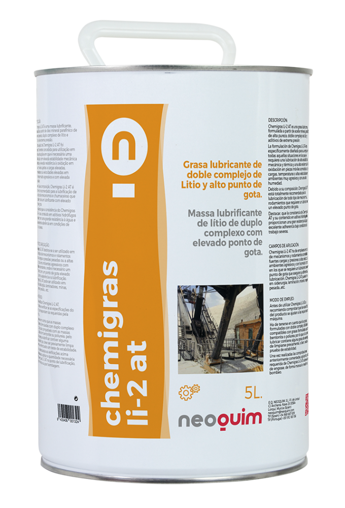 Grasa lubricante de doble complejo de Litio y alto punto de gota.